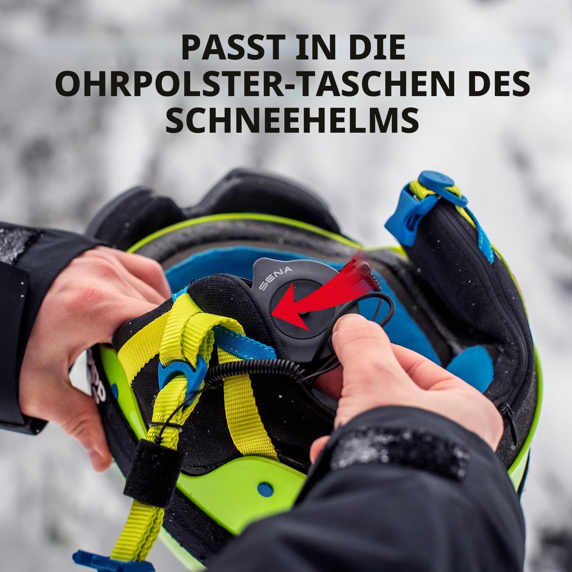 Sena Snowtalk 2 - Universal Bluetooth Headset für Ski- und Snowboardhelme mit integriertem drahtlosem Intercom