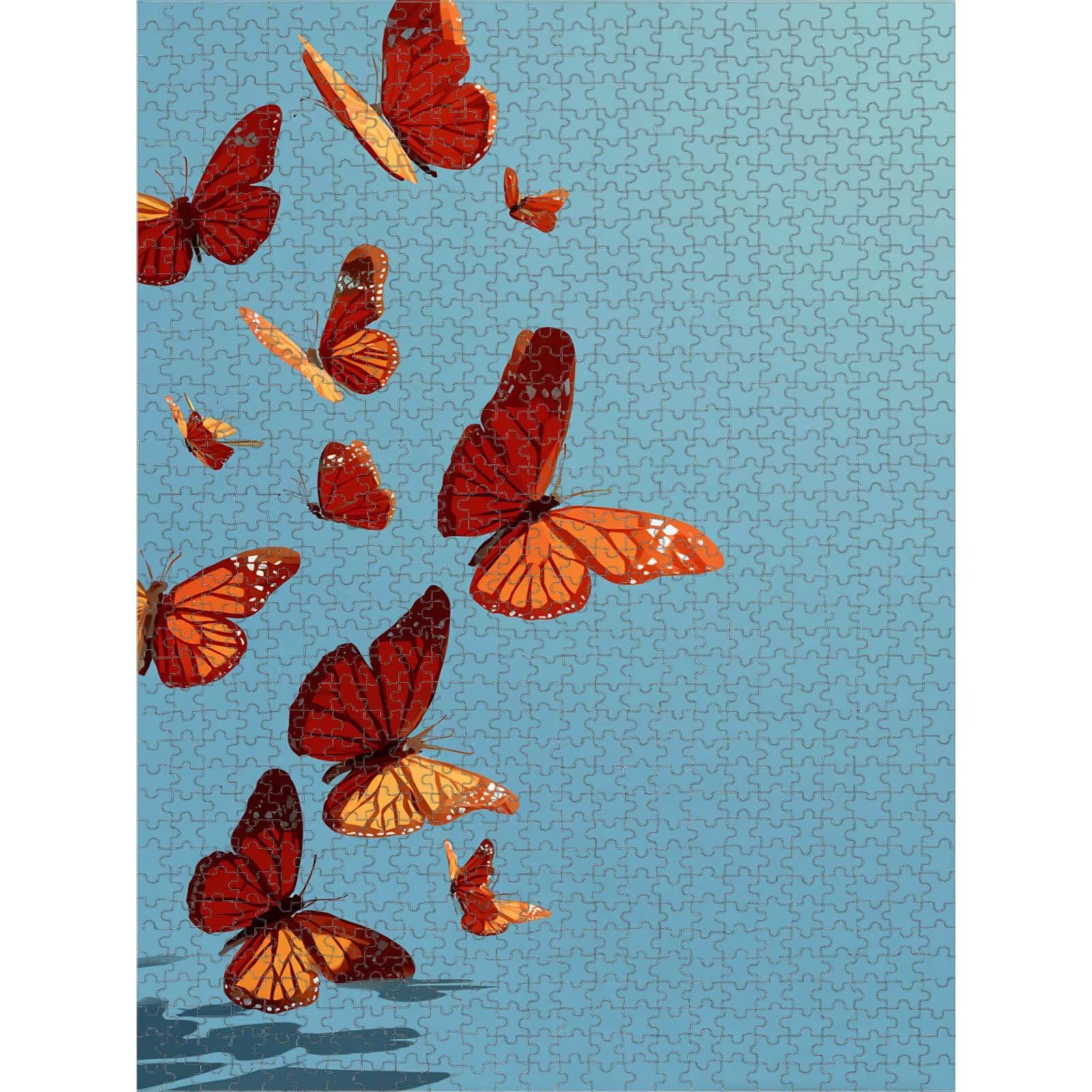 3000 Pezzi Puzzle Adulti - Farfalla & Arancia - Decorazione Murale 1T#2598 | Puzzle in Legno, Tagliati con Precisione, Inchiostro dai Colori Vivaci, Hobby Statico, Decorazione per Casa, Regalo, 87x111cm