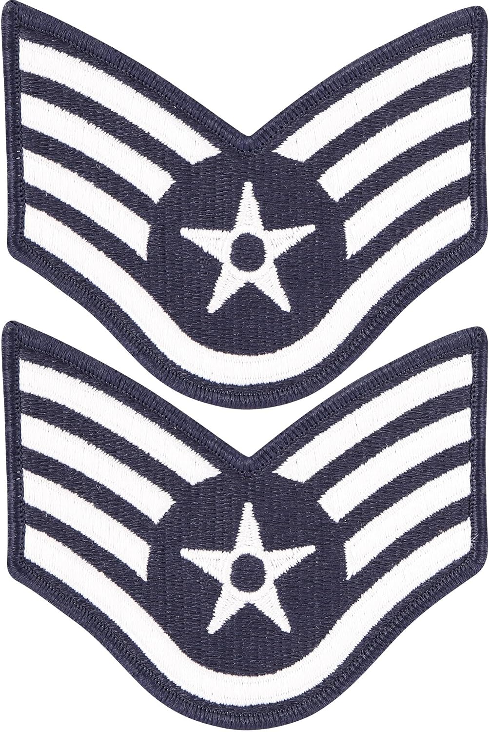 Air Force Staff Sergeant E5 Dress Blue Rank, Large Male Pair