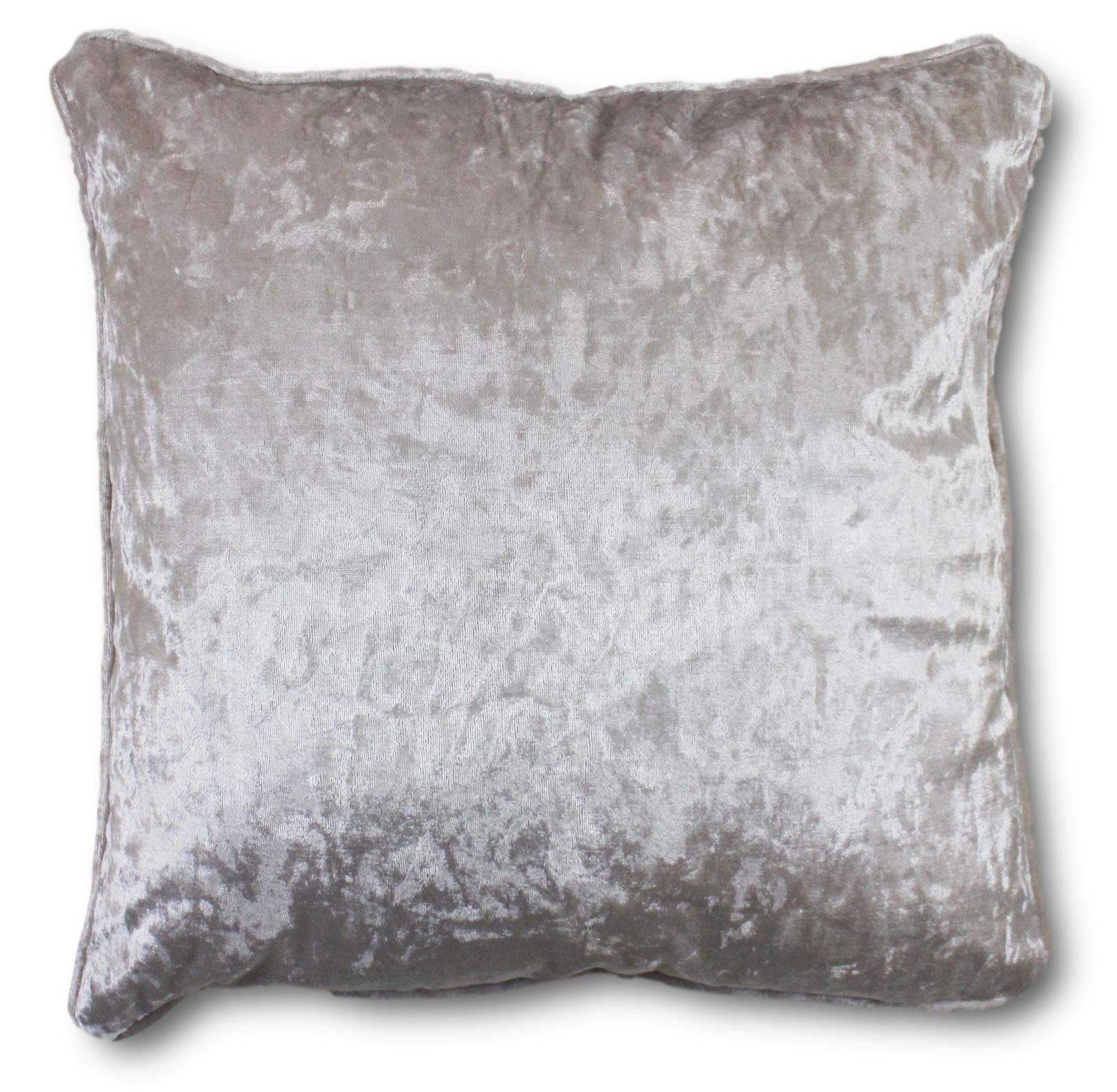Casa D'or Cream 2 X Luxurious Soft Crushed Velvet Cushion Cover 24" X 24" (60Cm X 60Cm) - Pack Of 2 (Cream)
