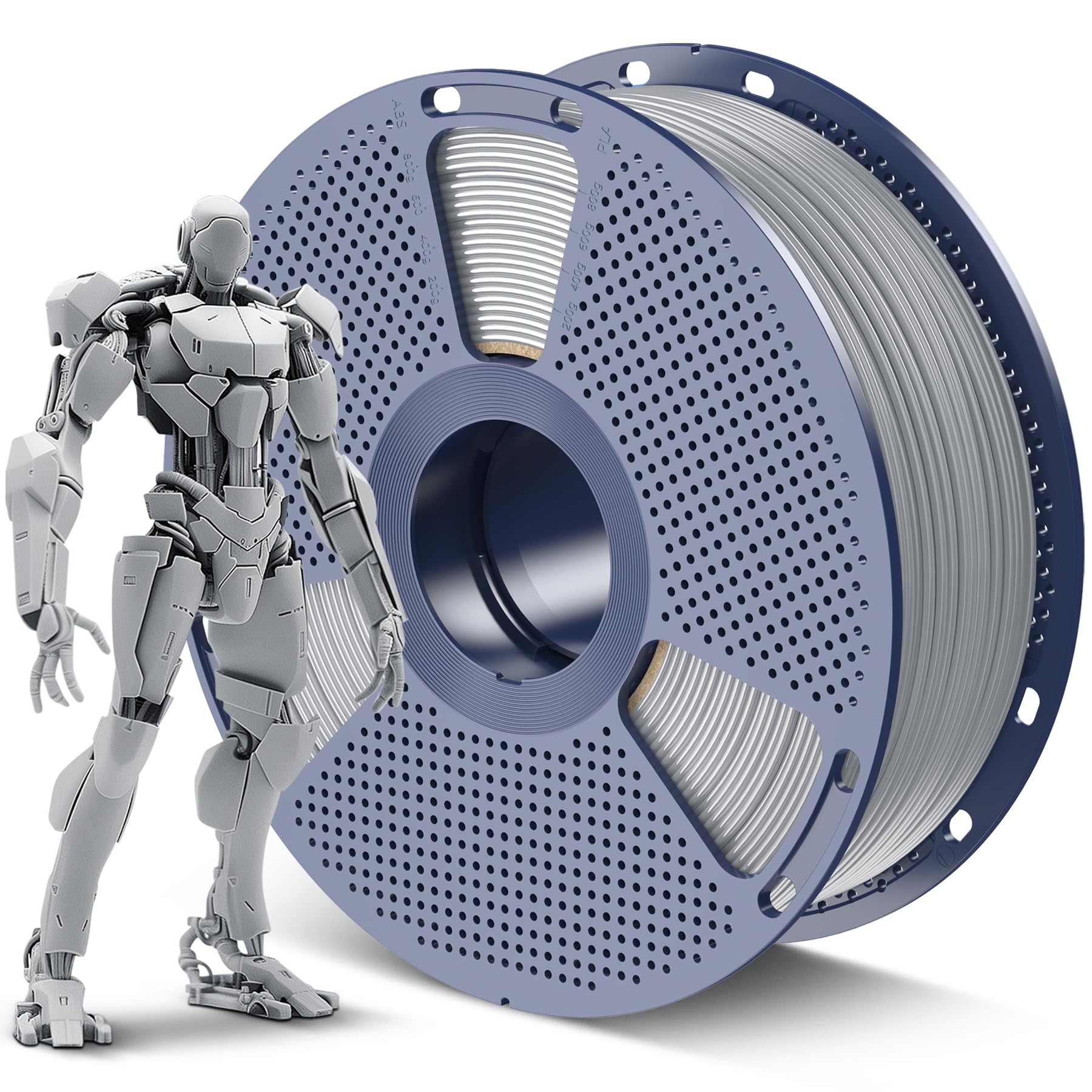 Amazon.co.jp: SUNLU ABSフィラメント 1.75mm、シルバー、1kg。 | 3D