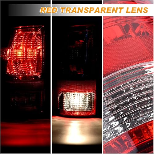 Miniatura 5 de Nakuuly Luz trasera tipo halógeno compatible con Dodge Ram 2009-2018 1500 2500 3500 modelo no LED modelo conductor y pasajero Conjunto de lámpara