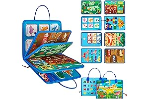 Kids Travel Activities for Airplane - Dinosaur Busy Board