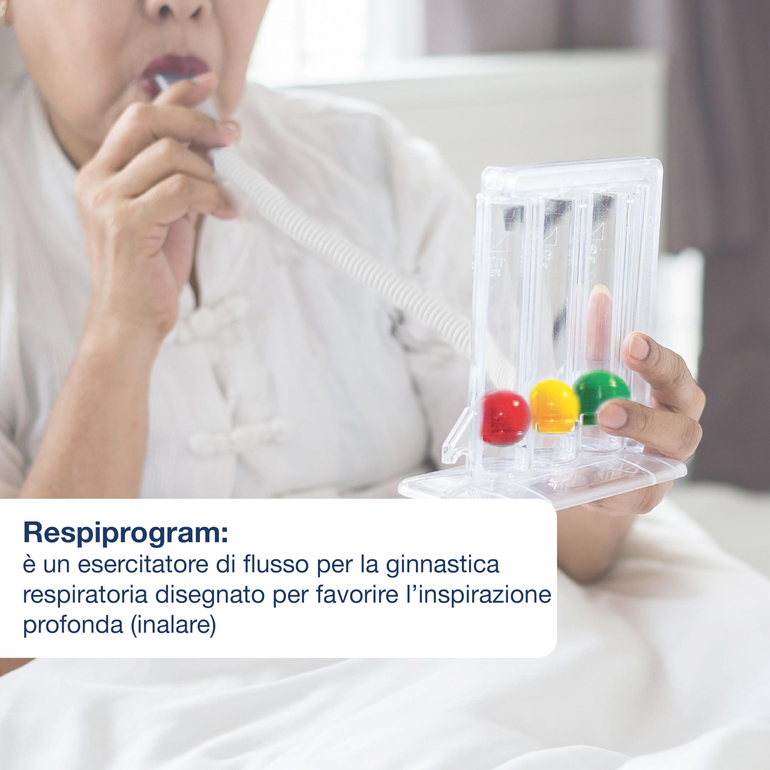 Gima - Respiprogram, Gimnastyka oddechowa, urządzenie przeznaczone do odzyskiwania normalnego oddychania poprzez wdech, po operacji brzucha lub klatki piersiowej, 33442