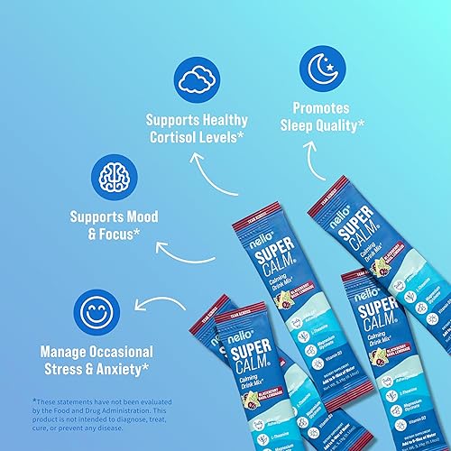 Miniatura 3 de Supercalm - Mezcla de bebida Ashwagandha KSM 66, suplemento de glicinato de magnesio y L-teanina, vitamina D3, extracto de raíz de ashwagandha,