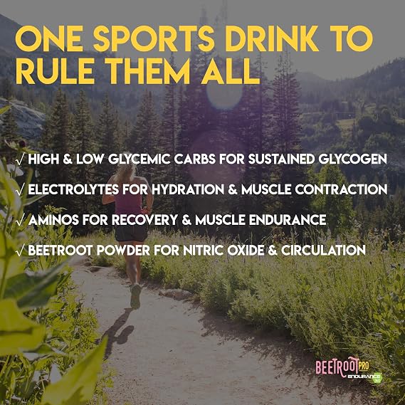 Intra-Workout Fuel Powder with Carb10, Electrolytes - Endurance Complex Carbohydrates, Aminos for Stamina & Recovery, Beet Nitric Oxide, Pink Lemonade