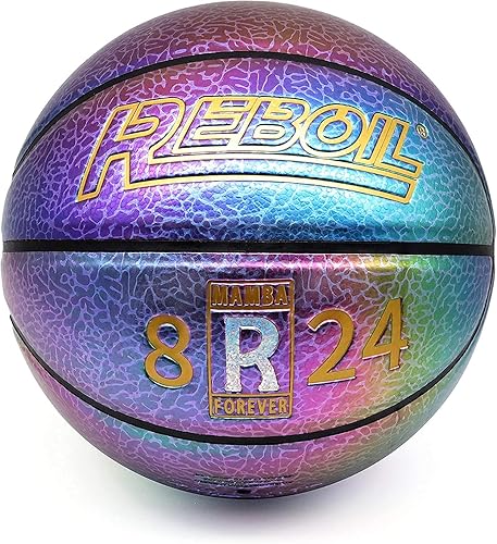 Miniatura 2 de REBOILPHASE Mamba Spirit Leather Basketball (Size 37)-Kids Basketball, Small Basketball, Youth Basketballs, Basketball Gift