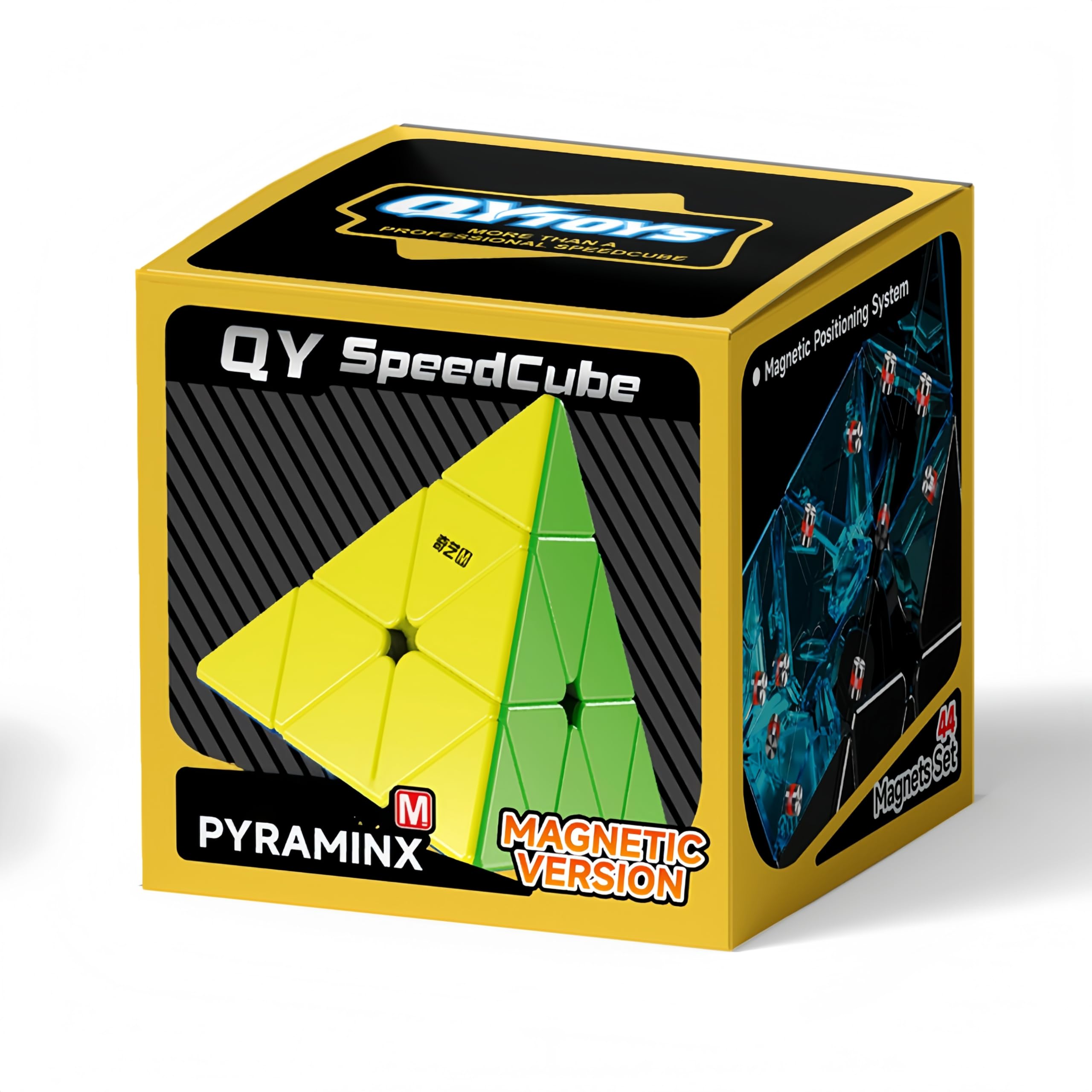 Magnetic Pyramid 3x3 Cube Stickerless, Magnetic Pyraminx 3x3 Triangle Puzzle Cube