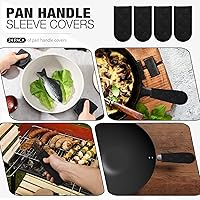 Vista 5 de Dandat Juego de 24 fundas de mango caliente para reemplazo diario, fundas de mango de bandeja de regalo, fundas resistentes al calor, funda de Negro