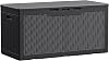 Devoko 85 Gallon Deck Box Lockable Resin Outdoor Storage Box waterproof Outdoor Container for Patio Furniture Cushions, Pillow (Brown)