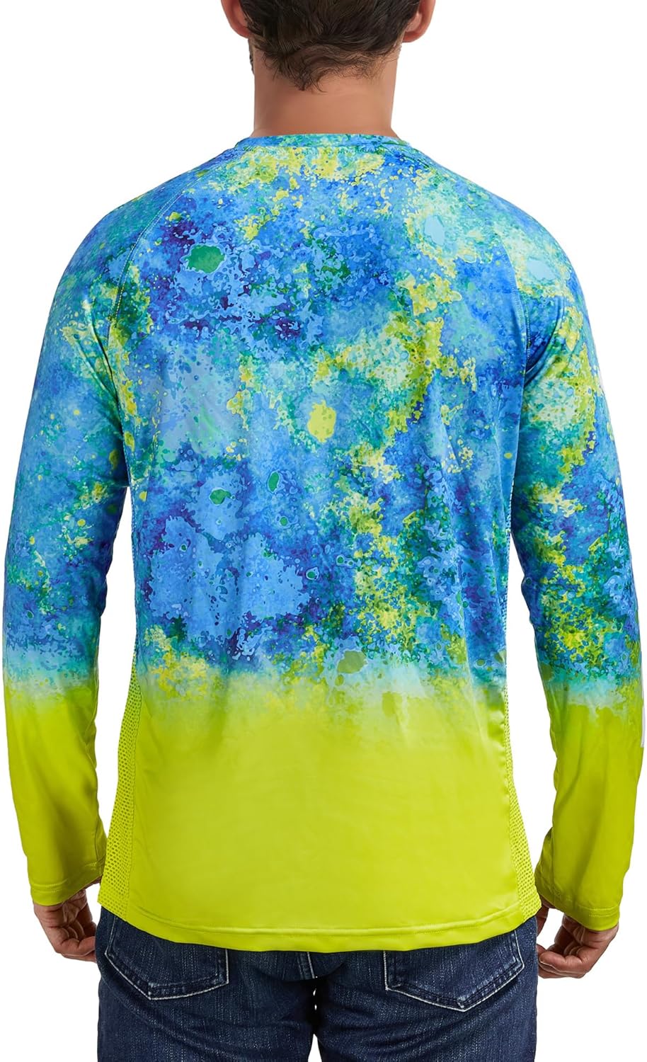 Rodeel Mens Loose-Fit Fishing T-Shirt Vented River Bluff Performance Long Sleeve Shirt UPF 50 Sleeve - Image 4