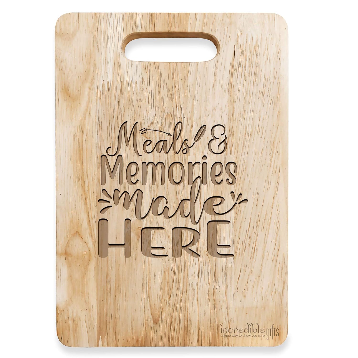Buy GFTBX Engraved Chopping Board Wood for Kitchen to Cut Fruits and