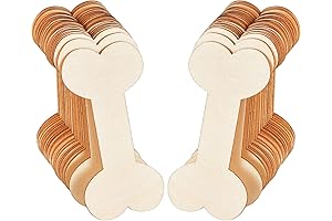 40-Piece Wooden Dog Bone Cutouts for boundless Crafting Bliss