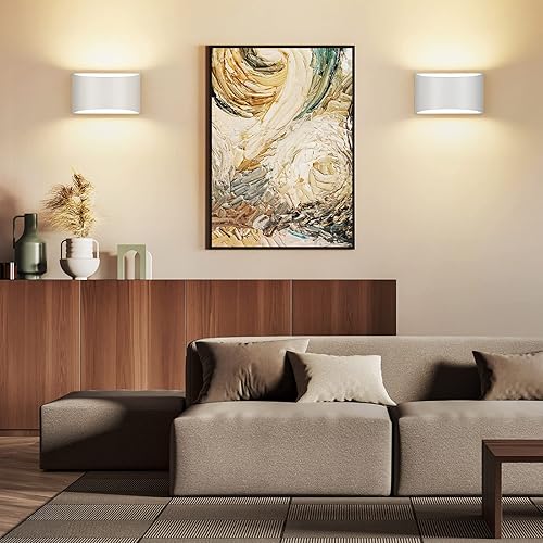 Miniatura 7 de TRLIFE Apliques de pared regulables, 3000 K4000 K6000 K, moderno aplique de pared de 12 W, luces LED de aluminio montadas en la pared, juego de 2
