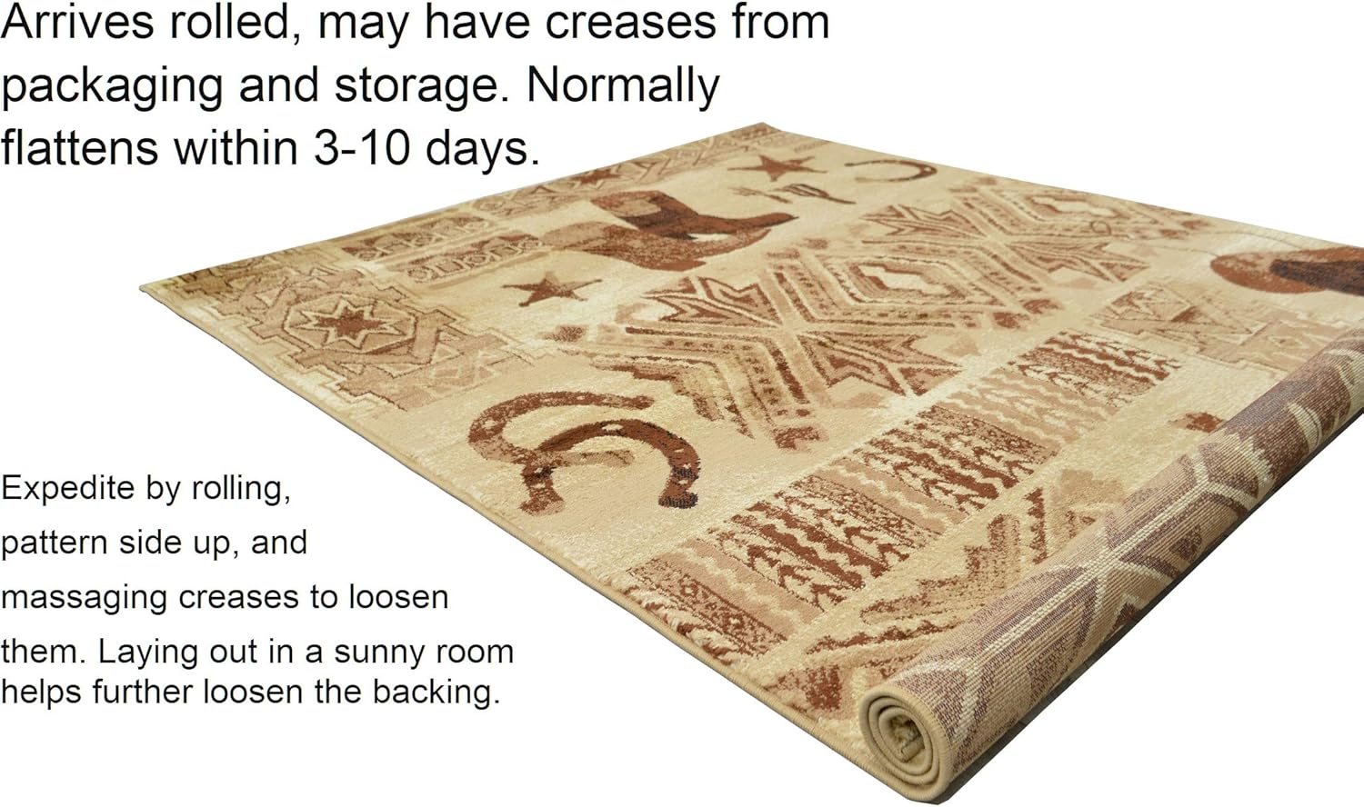Native American Tribal Vintage Log Cabin Area Rugs 4x5 Rustic Cabin Novelty Rugs for Living Room Cabin Décor Rugs Texas Star Theme Cowboy Rug Carpet Luxury Home Decor|3’.8” by 5’.1”|