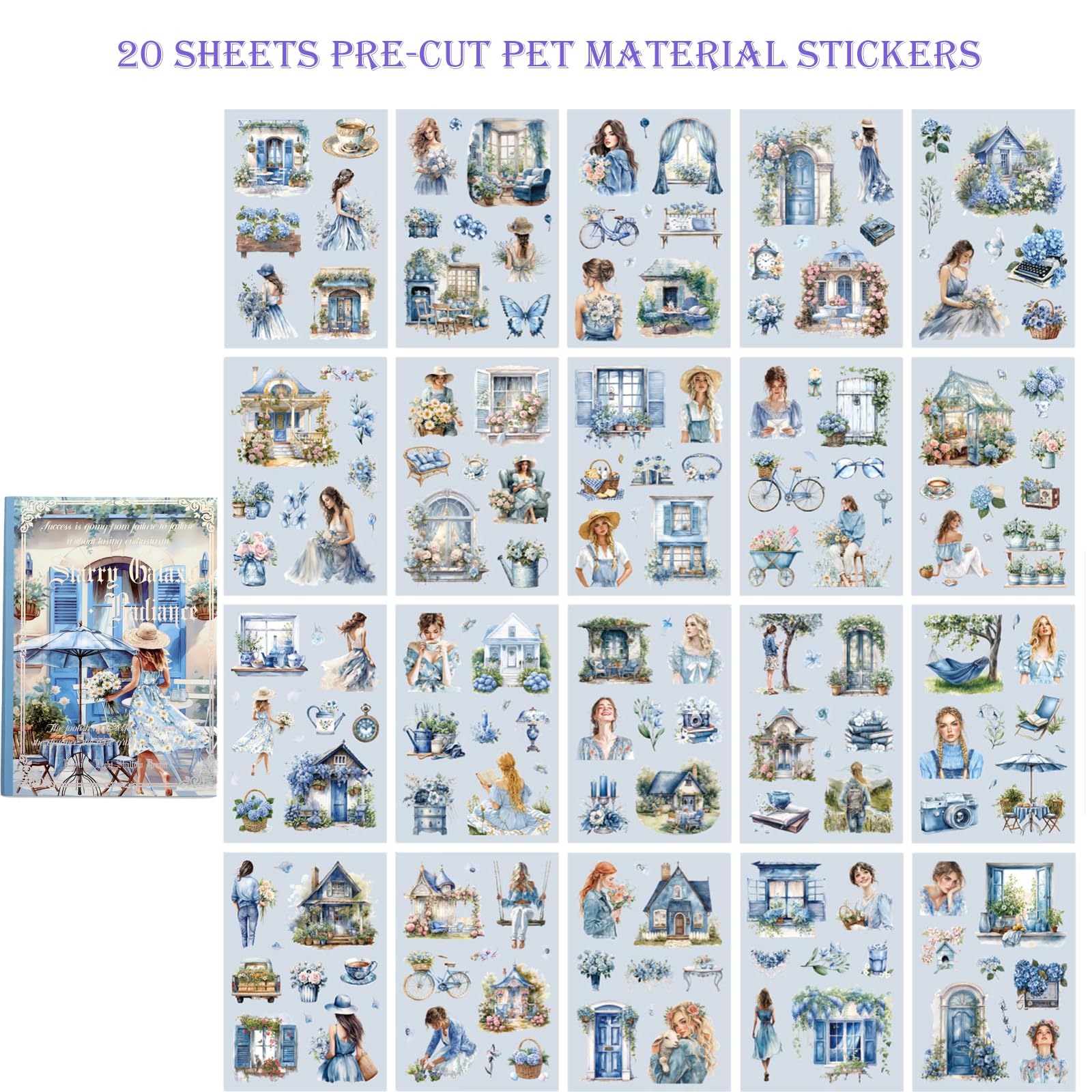 4 książki dziewczyna zwierzę domowe scrapbooking naklejki wstępnie wycięte 480 naklejki PET ludzie naklejki książki do dziennika artykuły do scrapbookingu przezroczyste naklejki dziewczęce