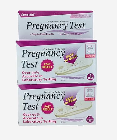 Amazon Com Sure Aid One Step Pregnancy Test Over 99 Accurate Simple One Step Easy To Read Results Test Any Time Of The Day 2 Pack 2 Count Health Household