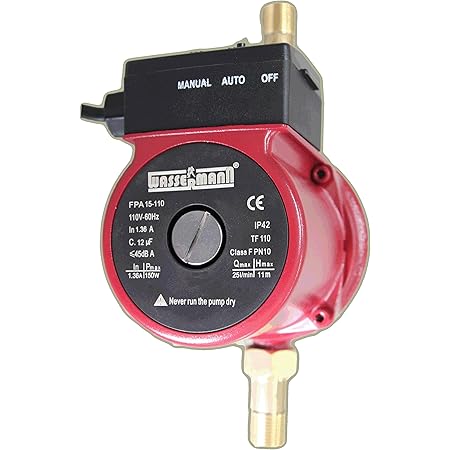 Amazon 給湯加圧ポンプ 150w 単相100v 圧力 流量スイッチ式 給水加圧 給水 排水ポンプ本体