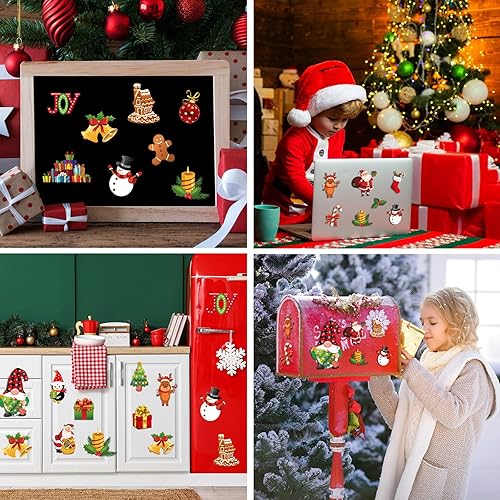 Miniatura 7 de Juego de 25 imanes de gnomo de Navidad, Papá Noel, muñeco de nieve, imanes magnéticos para nevera, decoración de nevera de Navidad, decoración