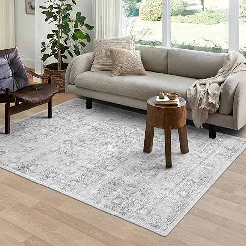 Miniatura 31 de LIVEBOX Alfombra lavable de 2 x 3 pulgadas, tapete pequeño para puerta de interior, tapete bohemio de pelo bajo para cocina, tapete envejecido