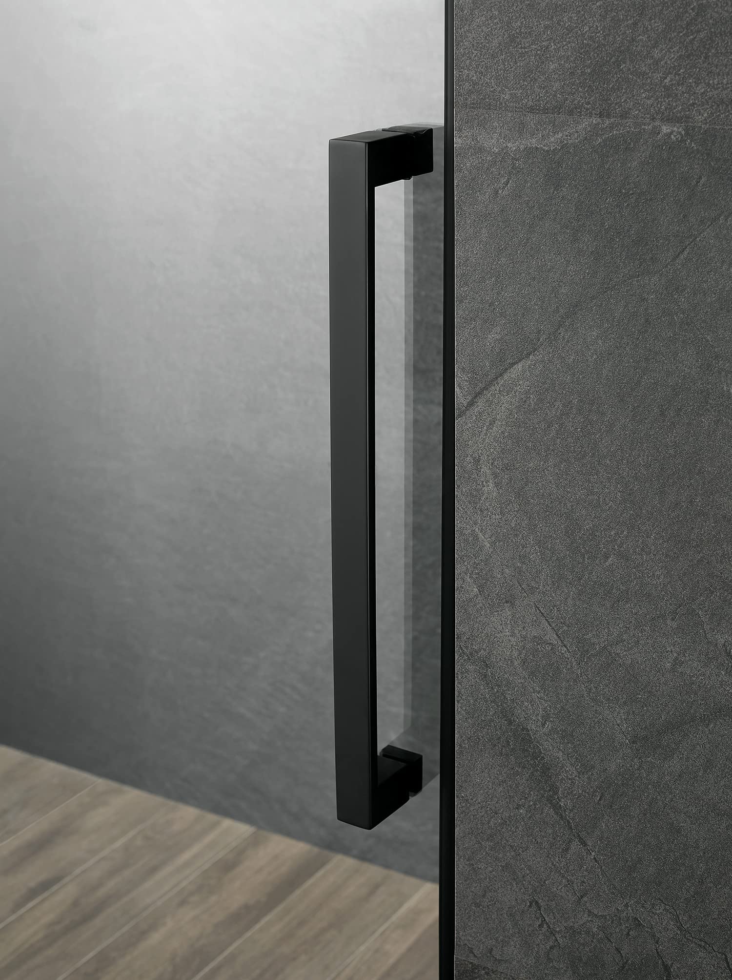 Serene Valley Square Rail Frameless Sliding Shower Door SVSD5003-6474MB,  Easy-Clean Coating 3/8" Tempered Glass - 304 Stainless Steel Hardware in  Matte Black 60"- 64"W x 74"H - - Amazon.com