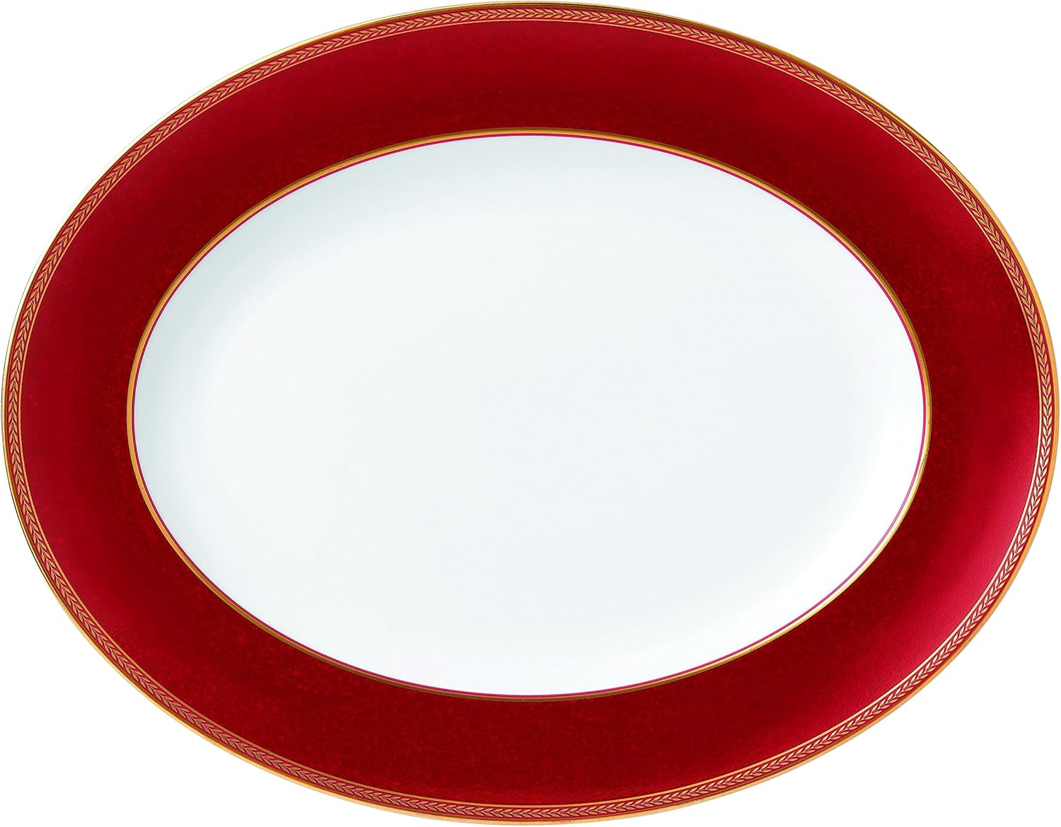 Renaissance Red Rim Soup Plate 9"
