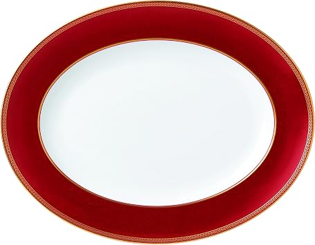Renaissance Red Platter, Oval, 35cm by Wedgwood