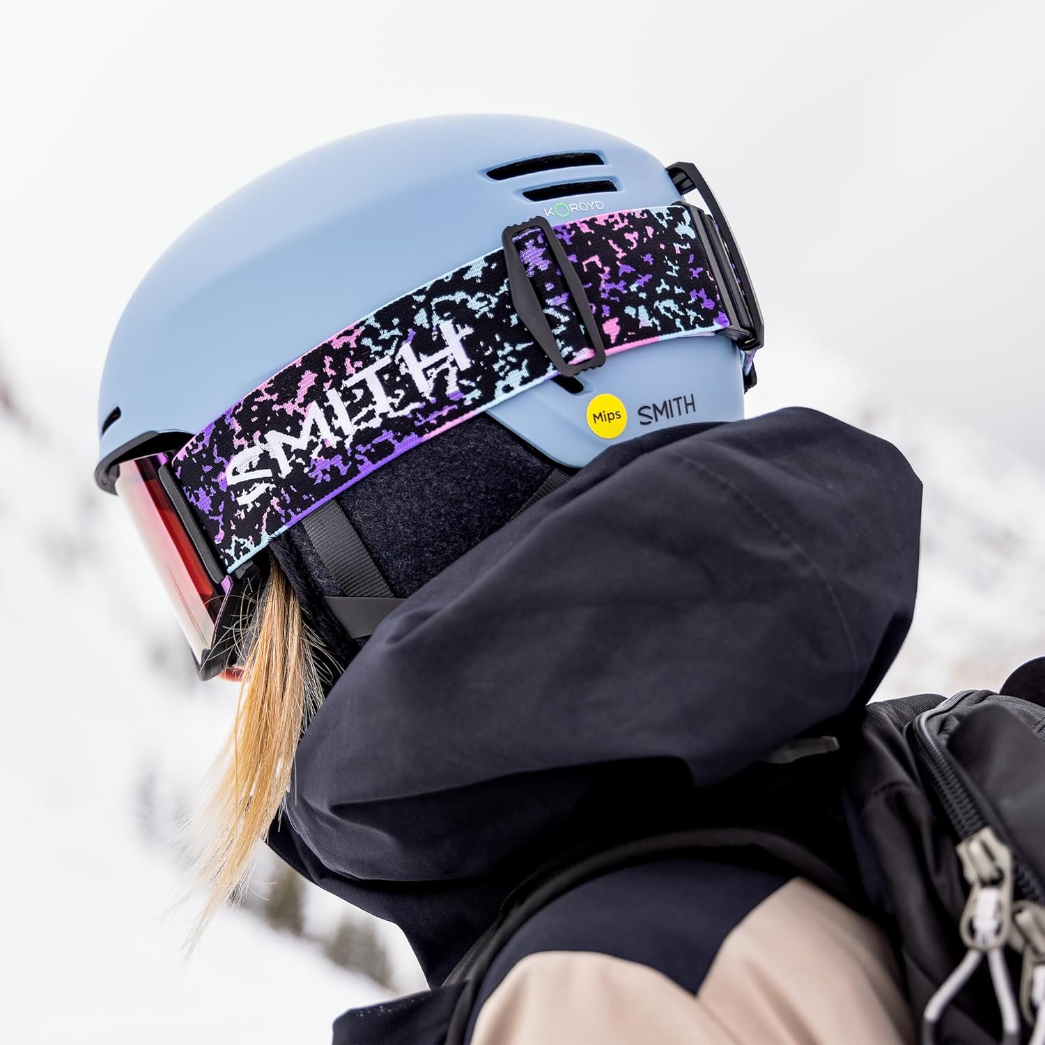 Smith Method Helmet – Adult Snowsports Helmet with MIPS Technology + Zonal Koroyd Coverage – Lightweight Protection for Skiing & Snowboarding – for Men & Women – Matte Glacier, Large