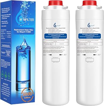51300C Replacement for Elkay 51300C, Replacement 55898C Filters, Replacement Bottle Stations Compatible with Ezh2o Filter ERF750, 55898C, EWF3000 No Chip 2-Pack