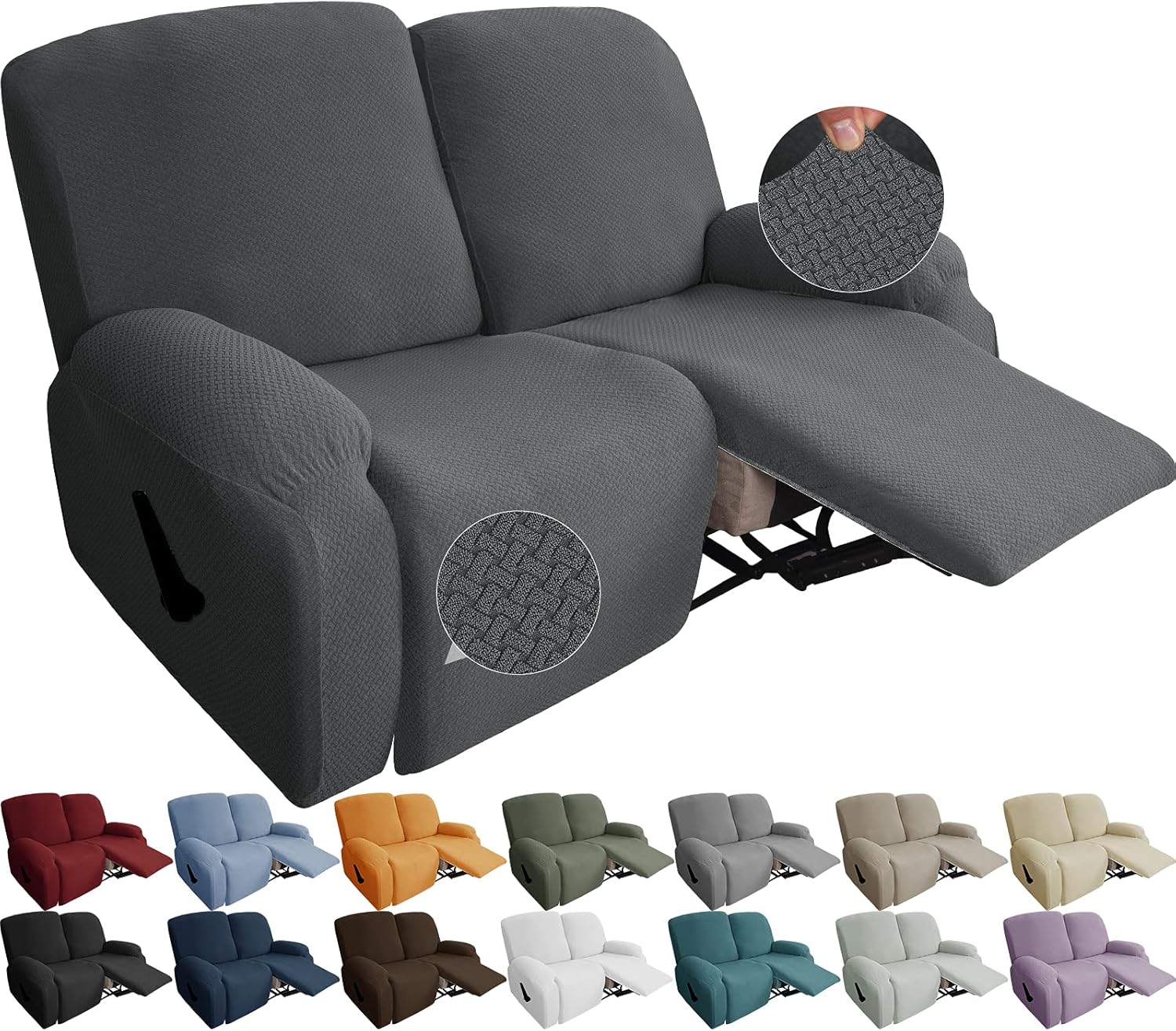 JIVINER Newest Design 6Piece Recliner Chair Covers Stretch