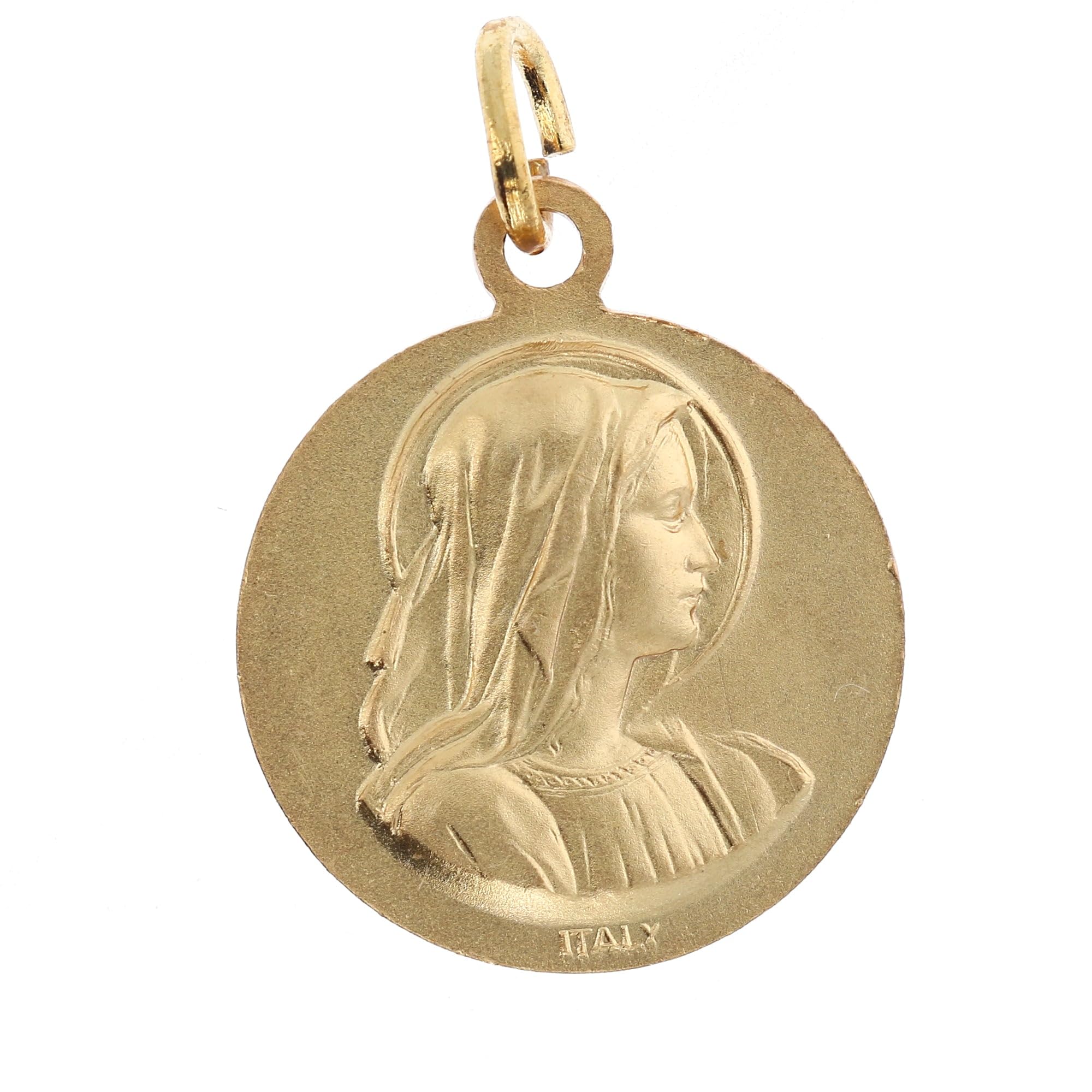 SHALOM - Médaille Saint Joseph, en laiton doré, diamètre 1,8 cm