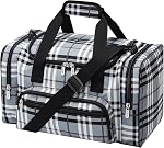 Small Duffel Bag 17 inch Carry On Weekender Bag, Black | 25L, Multi Pockets, For Travel Gym Sport