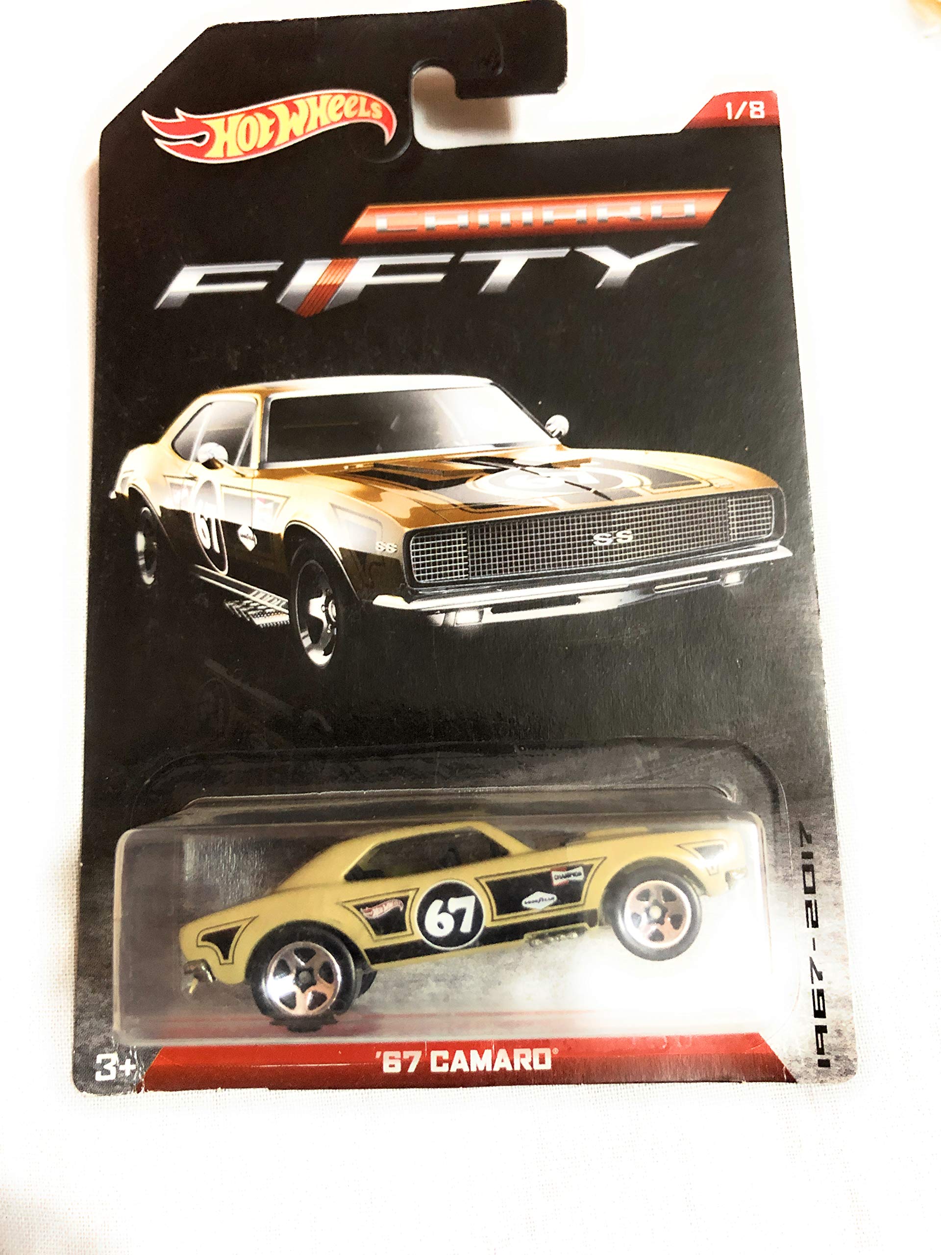 Hot Wheels '67 Camaro #6, 55° Anniversario, Colori Nero E Giallo, Diecast 1:64, 2023