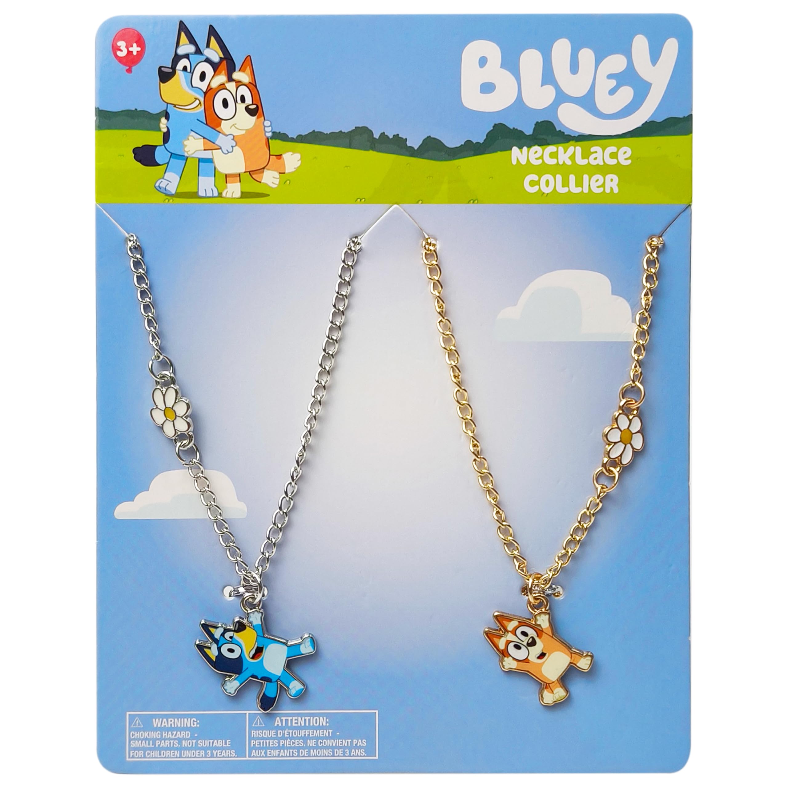 Amazon.co.jp: LUV HER BlueyとBingo BFF ネックレスセット、6歳以上の