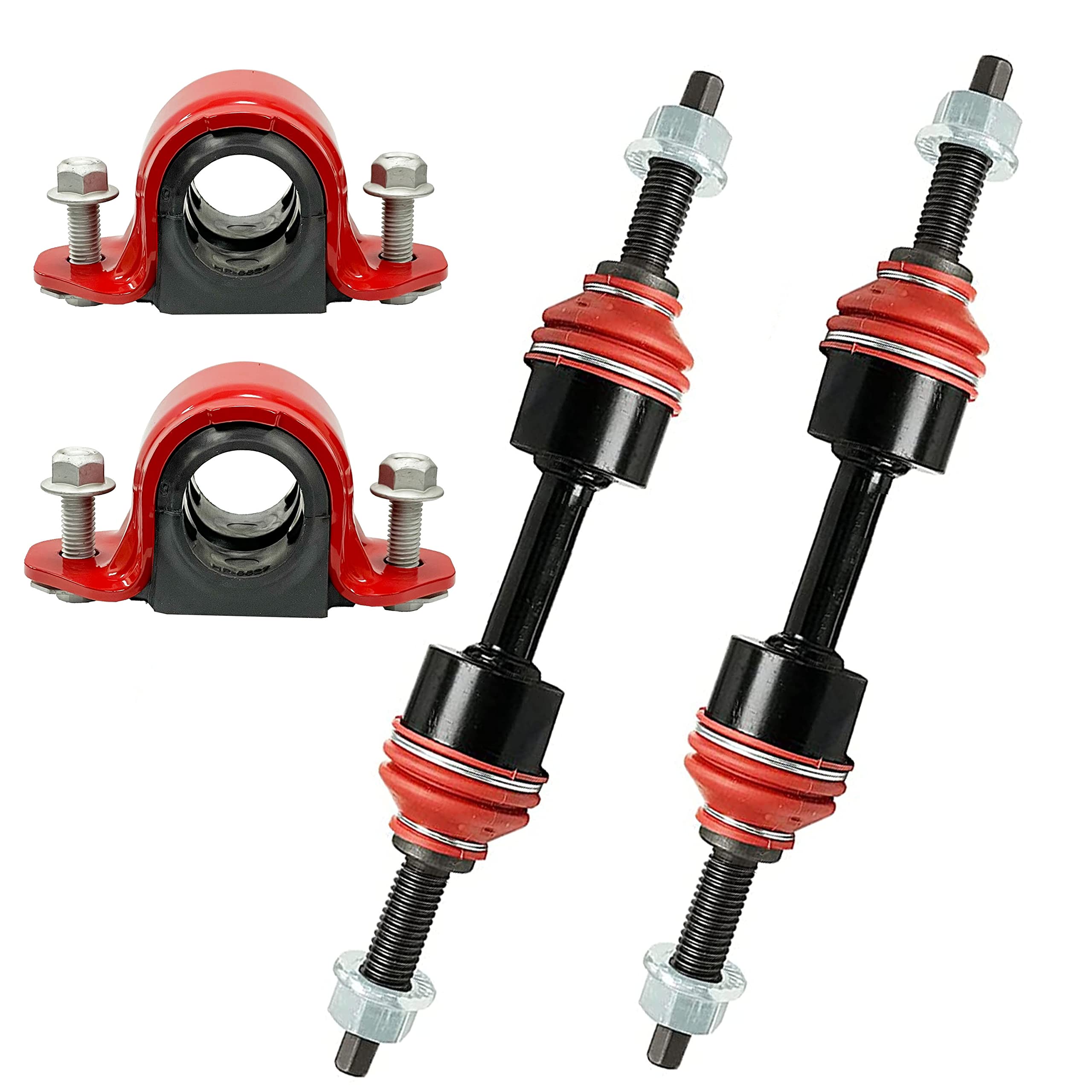 suspension dudes 6 PC Front Sway Bar Link Kit + Front CODE RED EXTREME Bracket/Bushing Kit FITS F-150 2WD 2009-2014, K750074 K200846