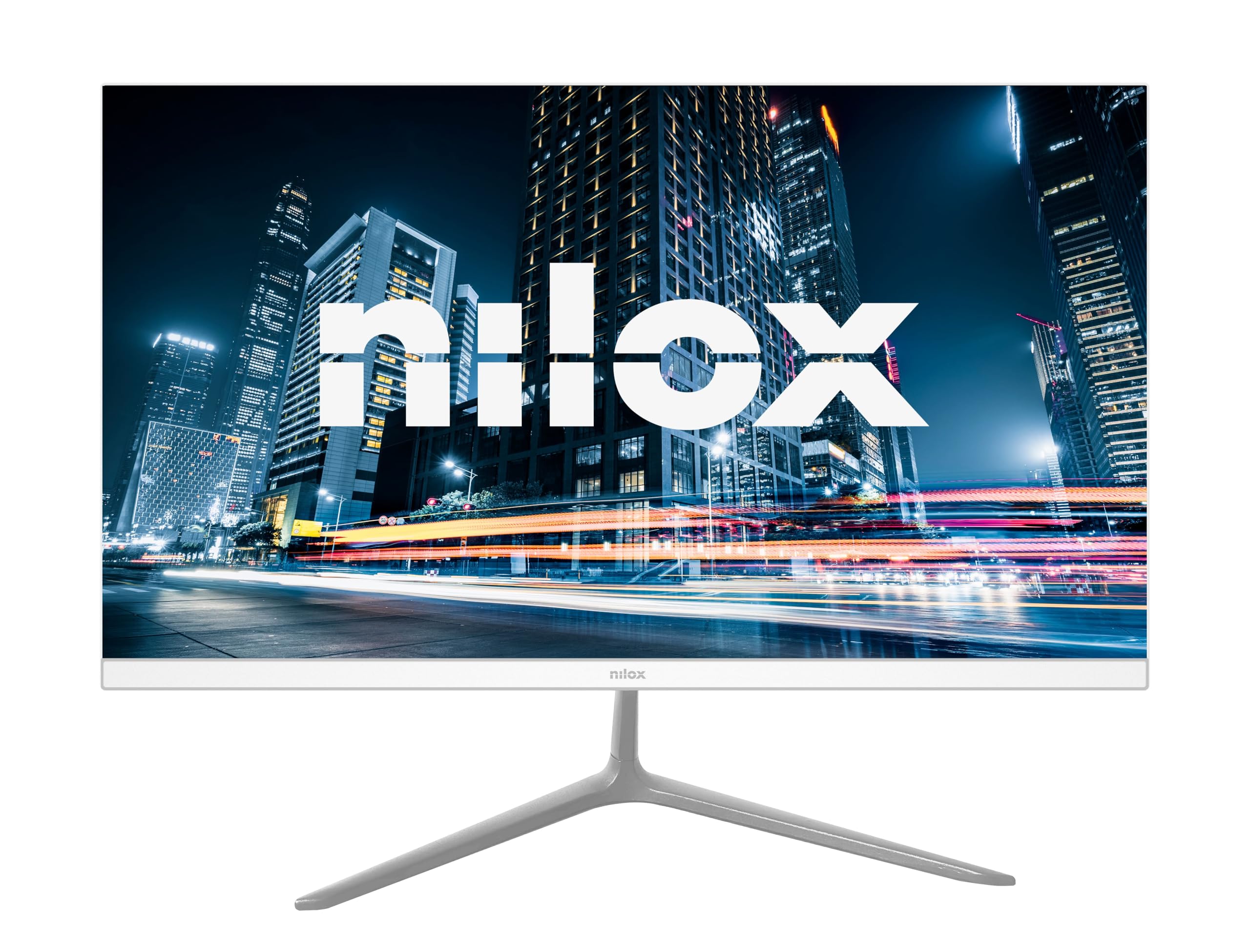 Nilox NXM24FHD1201W Monitor 24 Pulgadas, Pantalla Gaming 120Hz, Pantalla Ordenador con Soporte VESA 75x75mm, Tecnología VA, Conexiones HDMI y VGA