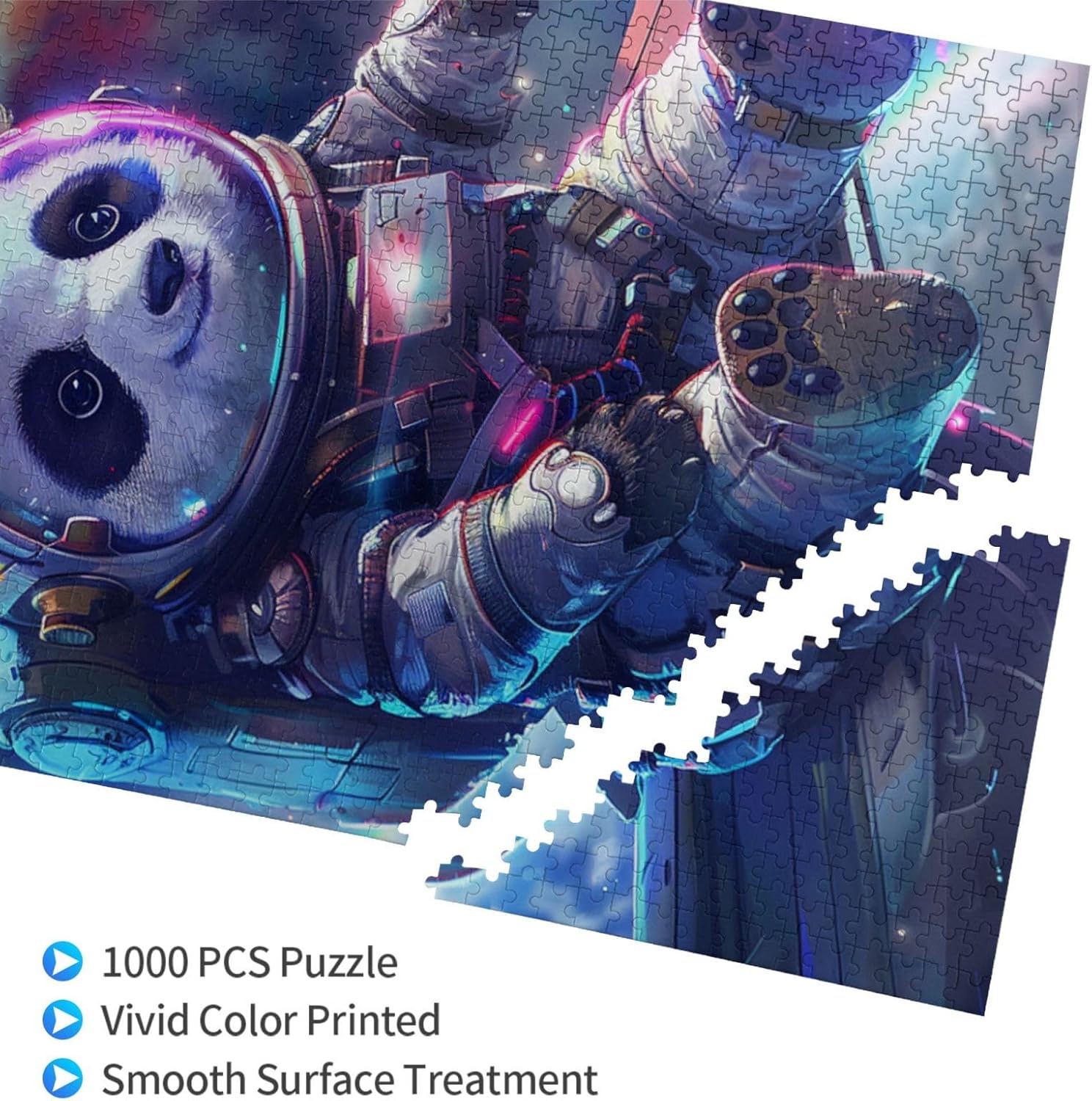 Galaxy Panda Jigsaw Puzzle 1000 Piece for Adults & Kids, Wall Hanging Puzzles Intellectual Decompressing Fun Family Game Large Puzzle Game Toys Gifts