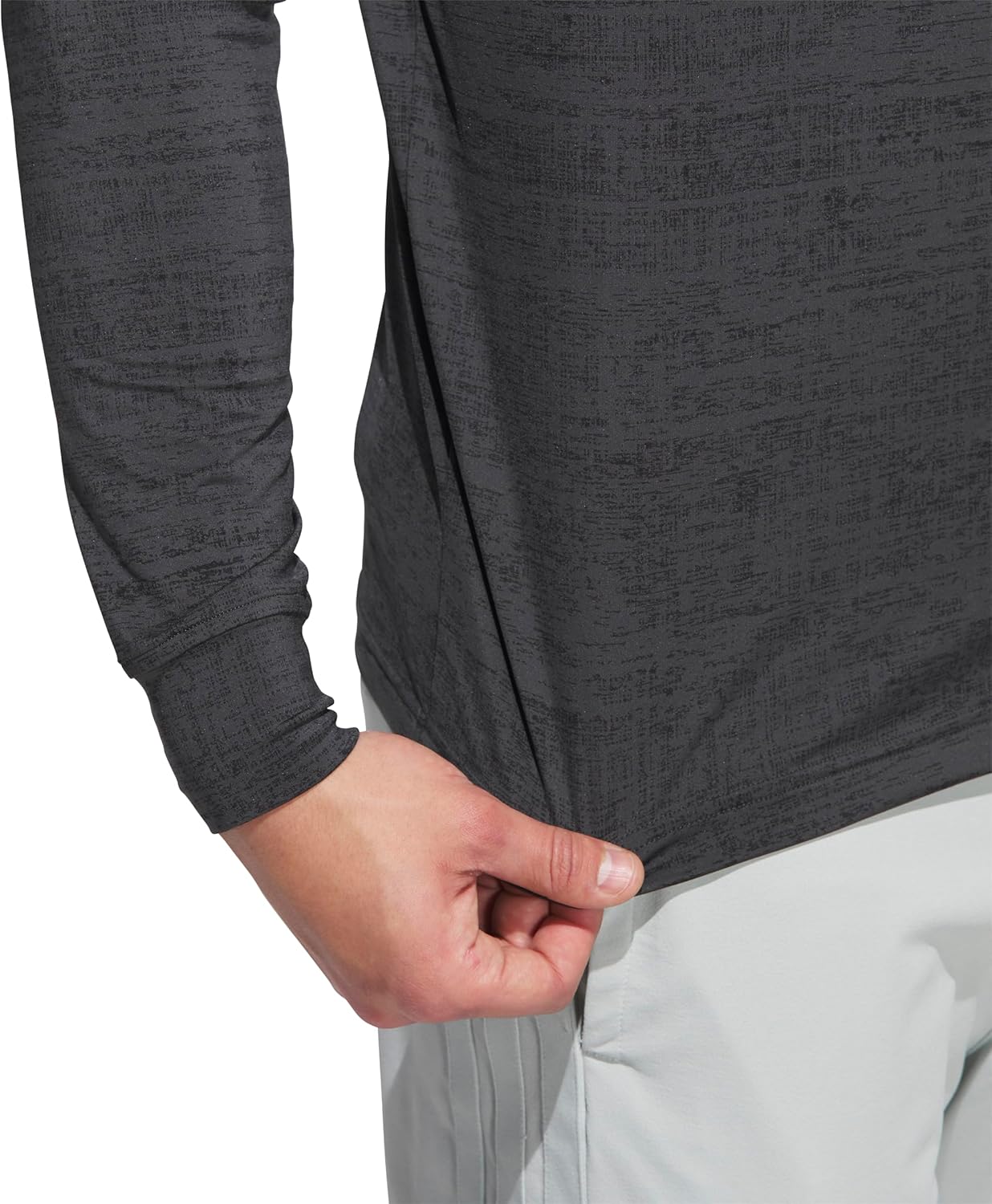 adidas Men's PERF PRT HOODIE Black/Carbon/L US - Image 5