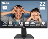MSI PRO MP225&comma; 22-inch IPS 1920 x 1080 &lpar;FHD&rpar; Computer Monitor&comma; 100Hz&comma; Adaptive-Synch&comma; HDMI&comma; Video Port&comma; VESA Mountable&comma; Tilt&comma; 1ms&comma; Black