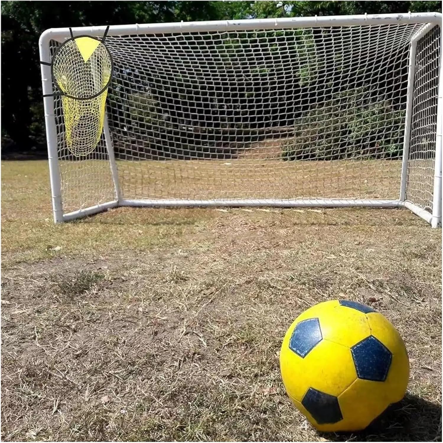 Elastic Kids Soccer Net Anti-Tangling Training Goal Easy Setup Football Post for Teens, Practice in Garden & Backyard