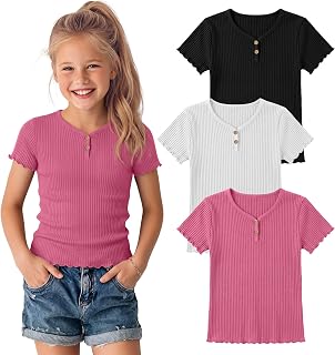 3 Pack Girls T Shirts for Back to School