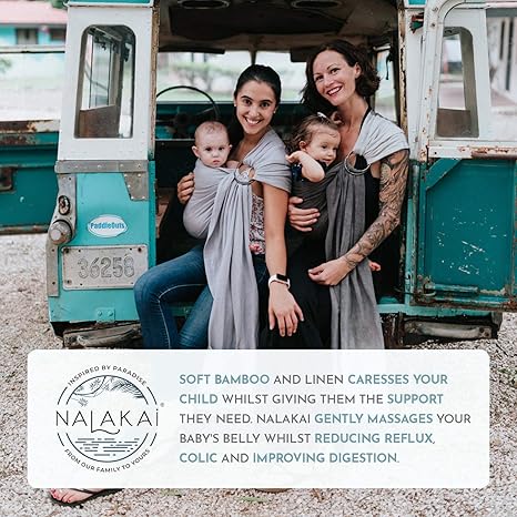 The Nalakai Ring Sling Baby Carrier is an eco-friendly and sustainable option for parents looking to carry their little ones with comfort and style. Made with a blend of soft bamboo and linen fabric, this baby sling provides a gentle and breathable environment for your baby. The natural fibers are hypoallergenic, preventing irritation and ensuring your baby stays cozy.