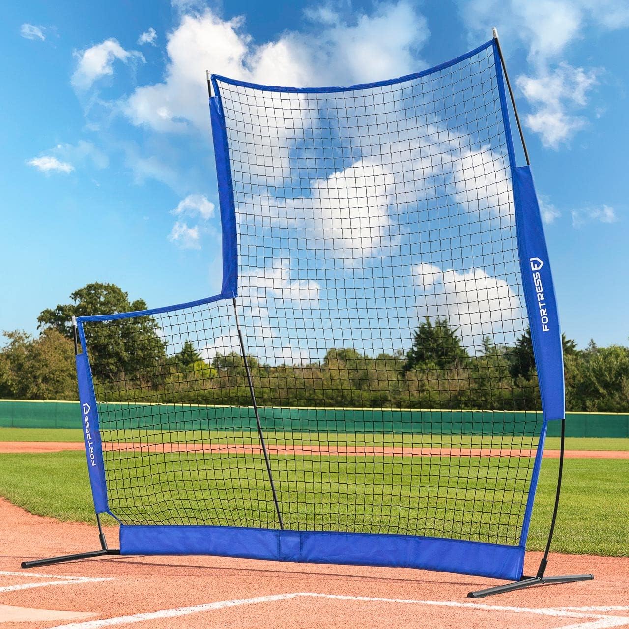 FORTRESS Pop-Up Cricket Protector L-Screen [7ft x 7ft] | Cricket Net L-Screen Netting for Cricket Training | Protective Screen Cricket Set for Bowling & Batting : Sports & Outdoors