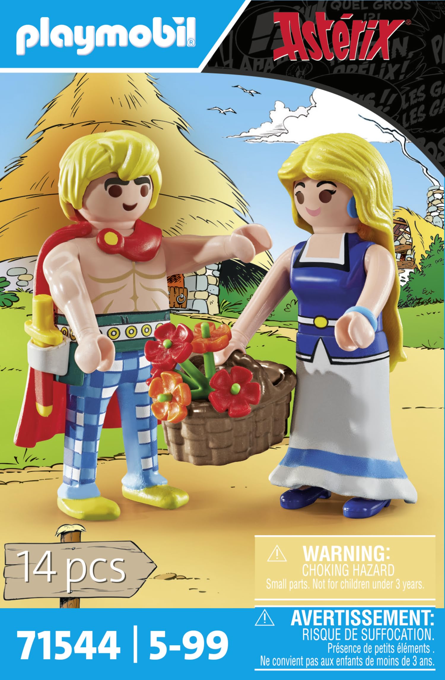 Playmobil 71544 Asterix: Tragicomix and Panacea, beloved couple from the Asterix universe, including bouquet of flowers - Image 4