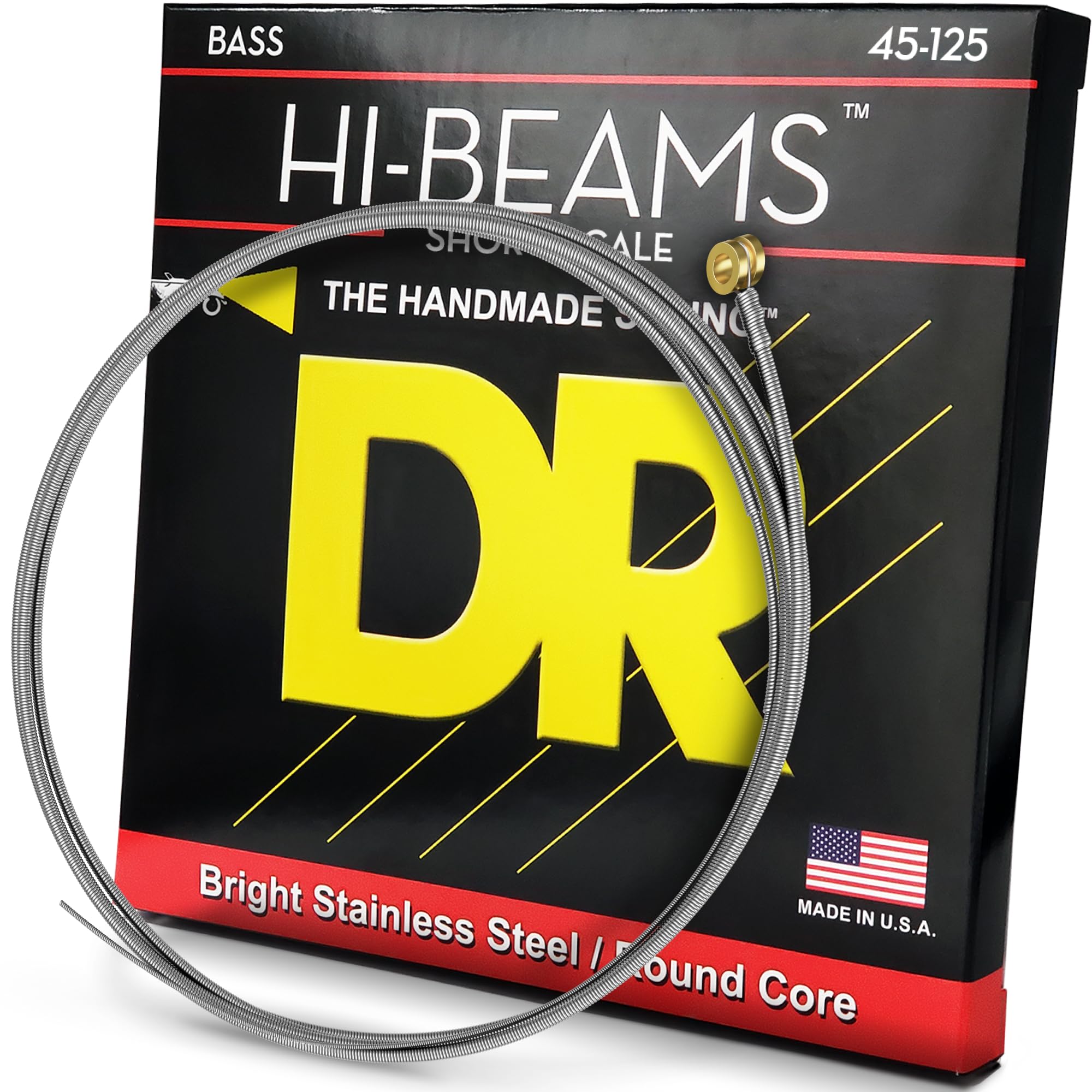DR Strings SMR5-45 Hi-Beam Stainless Steel Bass Strings, Medium 5-String, 45-125 Short Scale