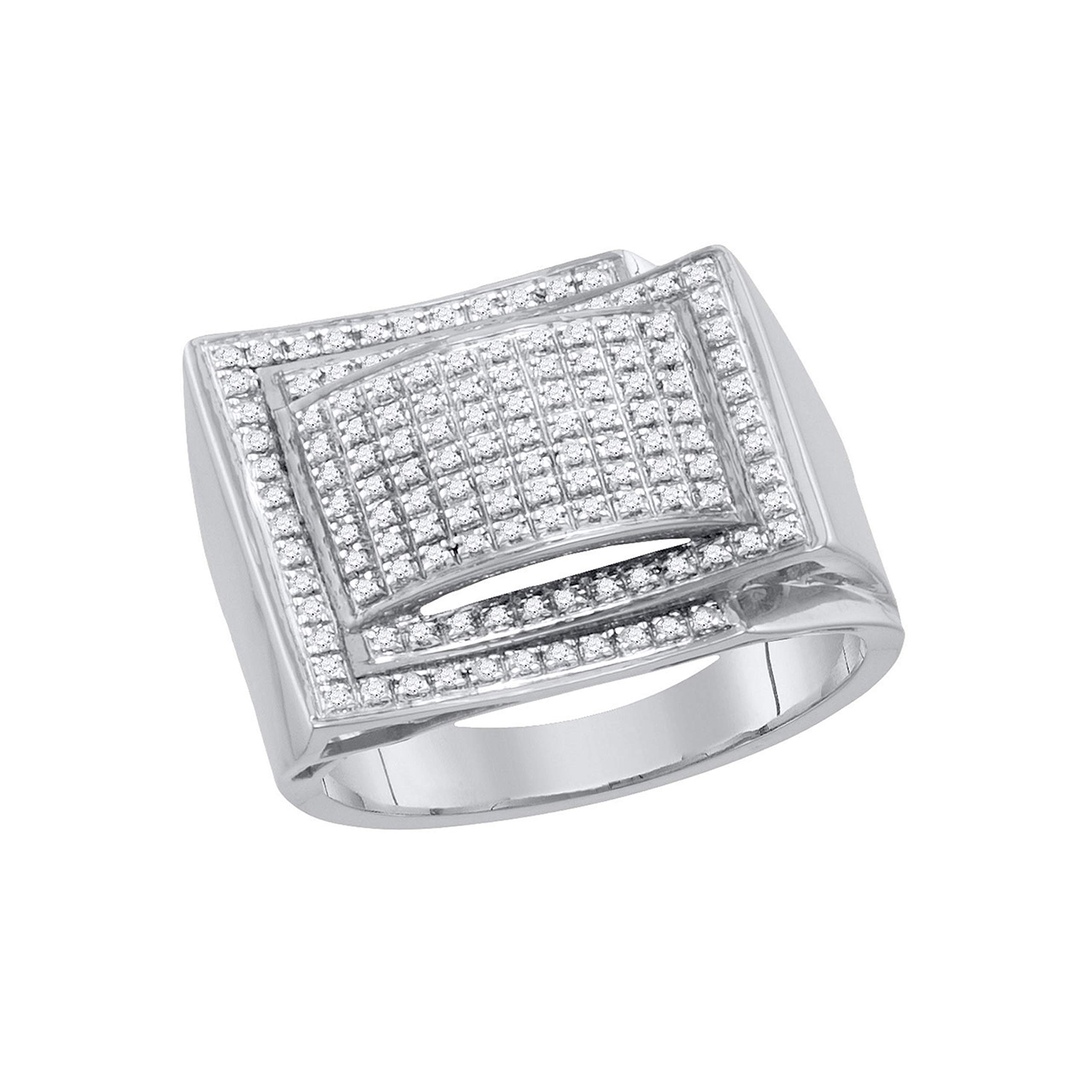 DazzlingRock Collection 10 quilates oro blanco redonda IJ Diamond