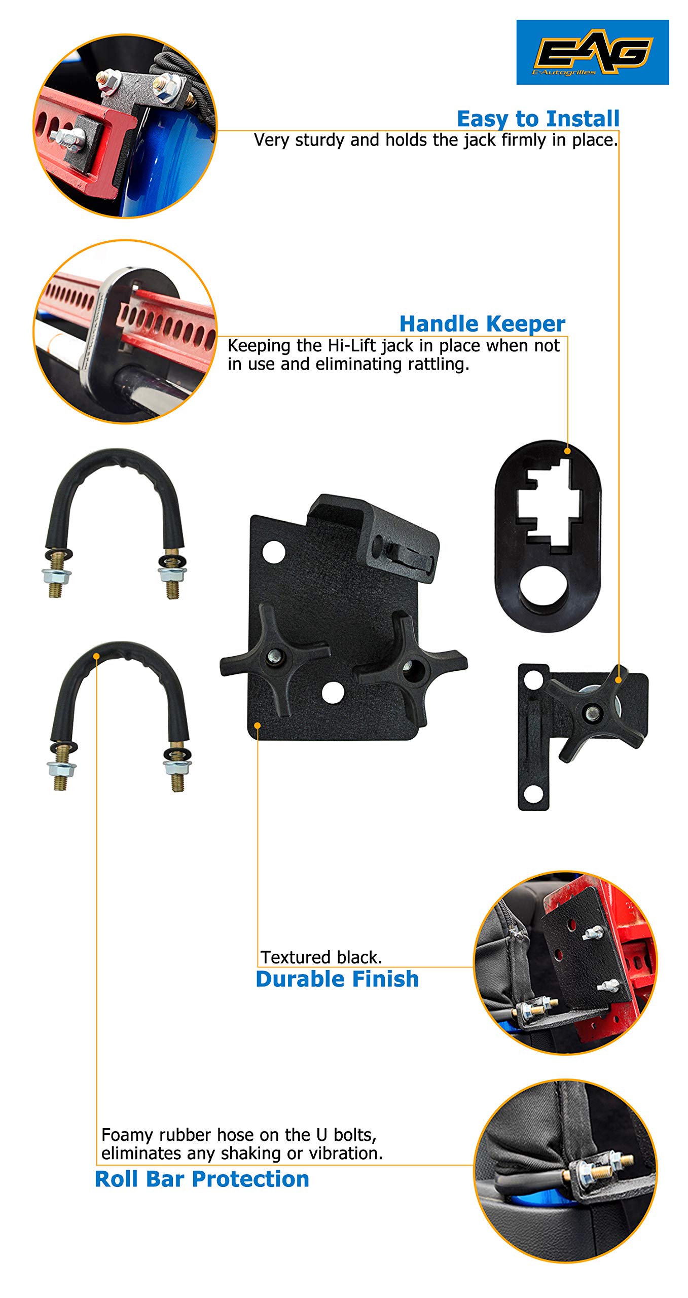 SRM Jeep Wrangler JK Roll Bar Mounting Bracket Kit - View #4