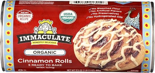Immaculate Baking Organic Cinnamon Rolls with Icing, 5 ct, 17.5