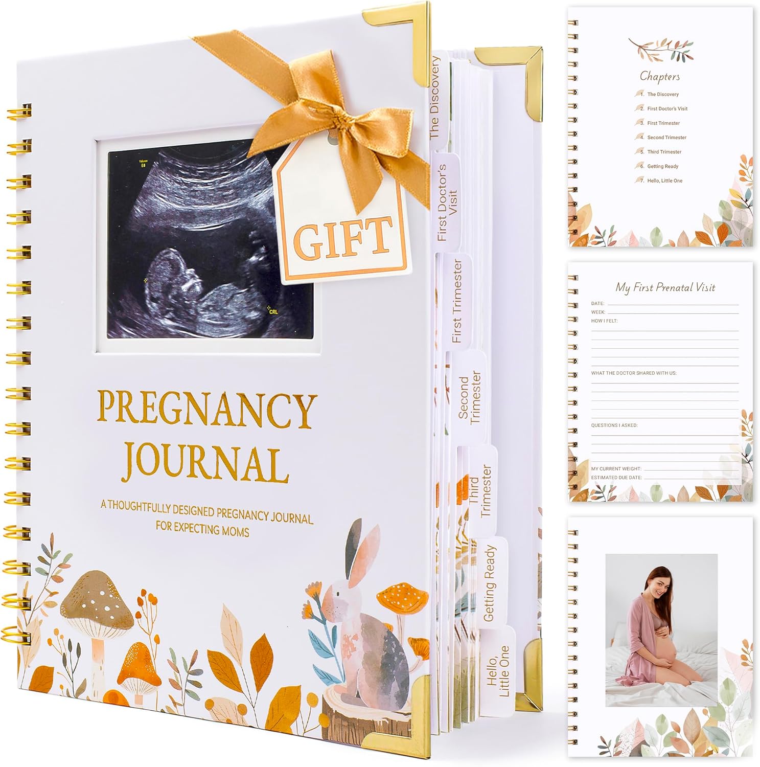 Pregnancy Journal – 82 Page Hardcover Memory Book for Expecting Moms | Beautiful & Thoughtful Mom to Be Gift, Pregnancy Book for First Time Moms, Ultrasound Baby Picture Pocket