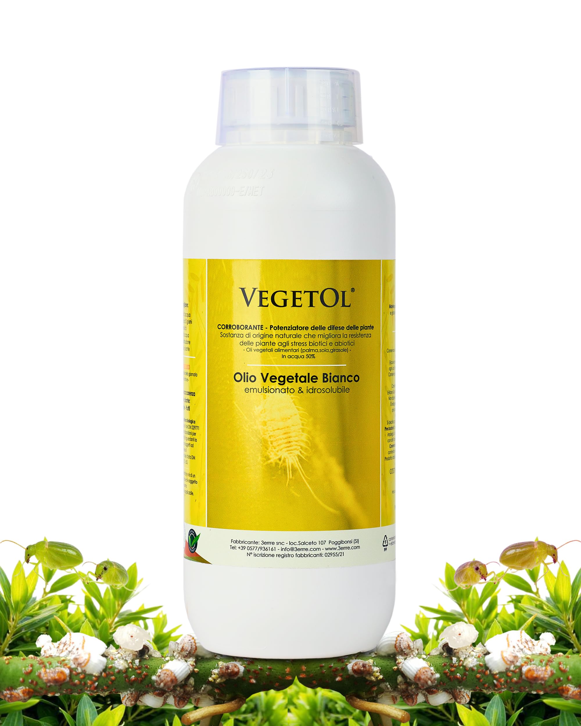 VEGETOL® huile végétale blanche pour insectes parasites  (pucerons-cochenilles) liquide fortifiant CULTIVATION BIOLOGIQUE DE HAUTE  QUALITÉ (0,5 Kg) (2) : Amazon.fr: Jardin